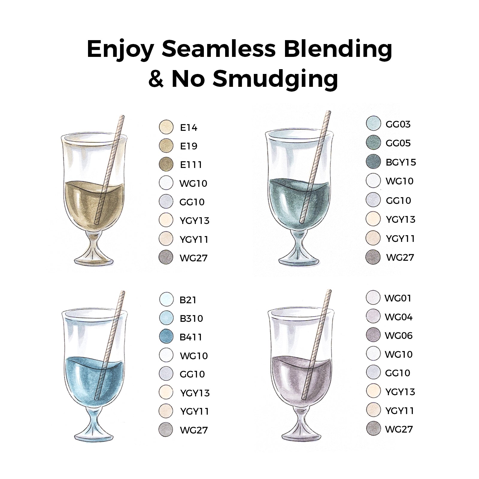 Ohuhu Honolulu 36 Gray Tone Colors Dual Tips Alcohol Art Markers (New Version)